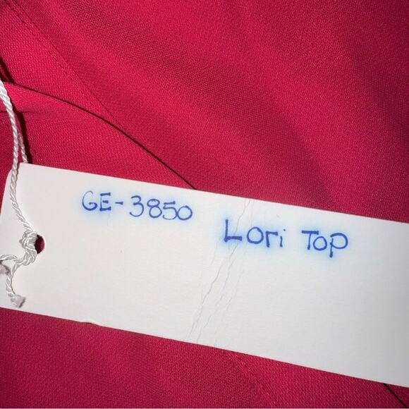 Amanda Uprichard NWT Lori Top in Berry Red Chiffon Size Small - Picture 8 of 11